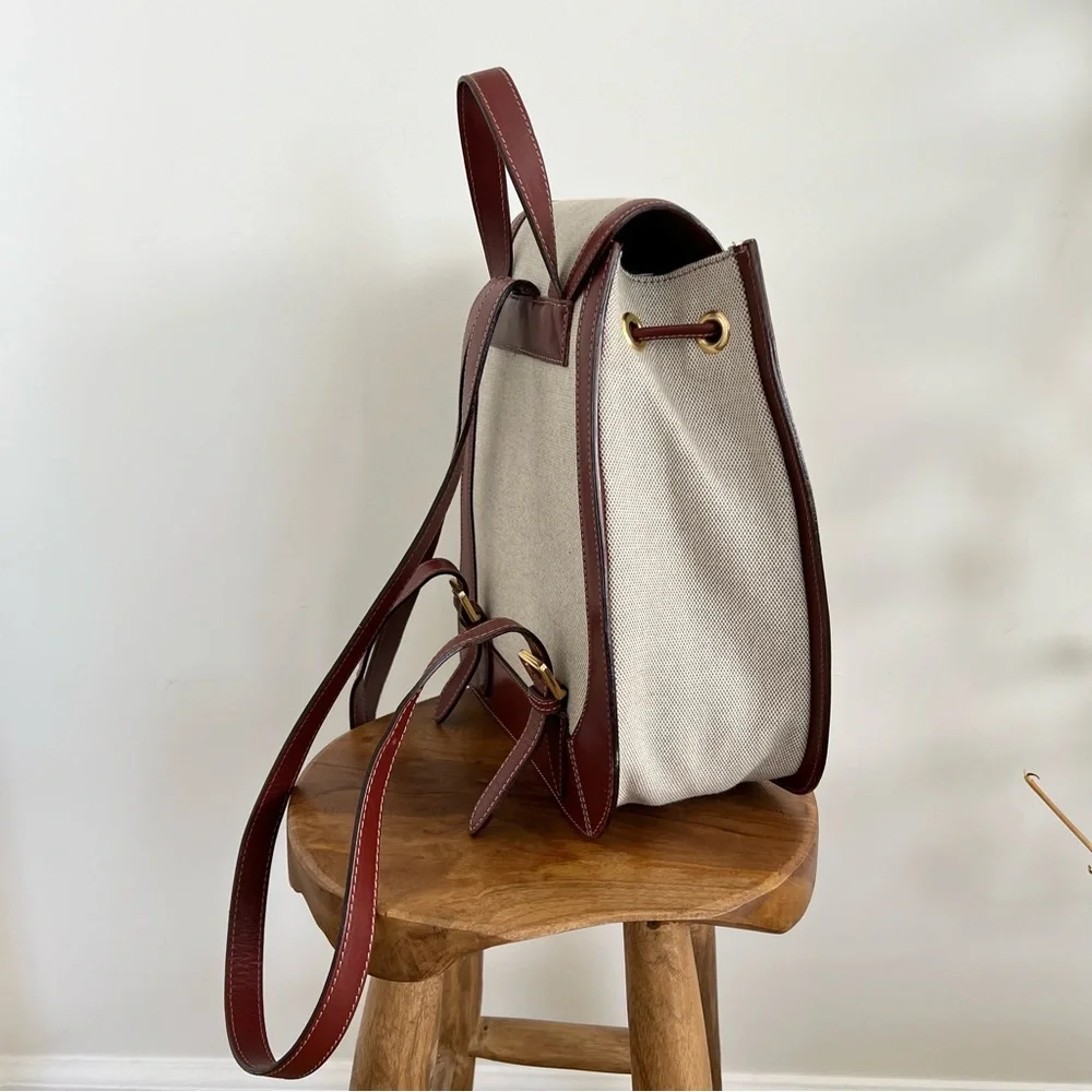 Vintage Bally Leather & canvas backpack - Picture 5 of 10